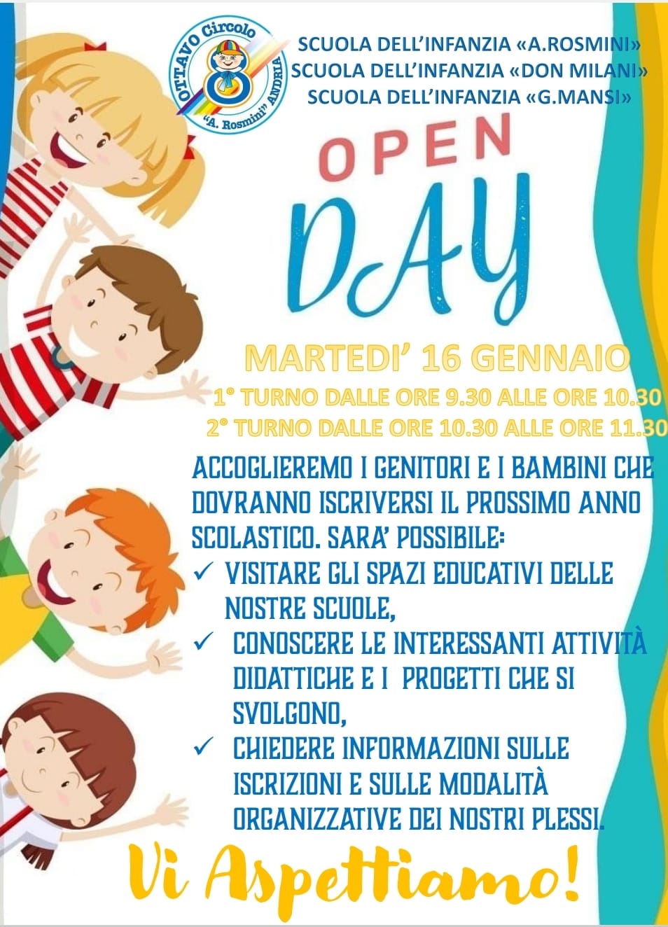 locandina OpenDay infanzia